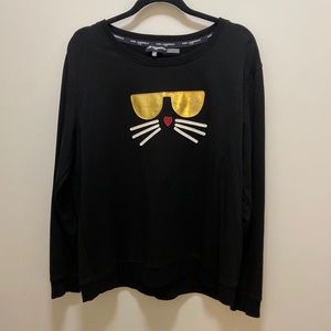 KARL LAGERFELD Gold CHOUPETTE SWEATSHIRT